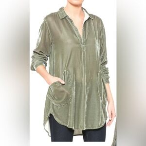 CP Shades Teton tunic velvet silk sage gray free people